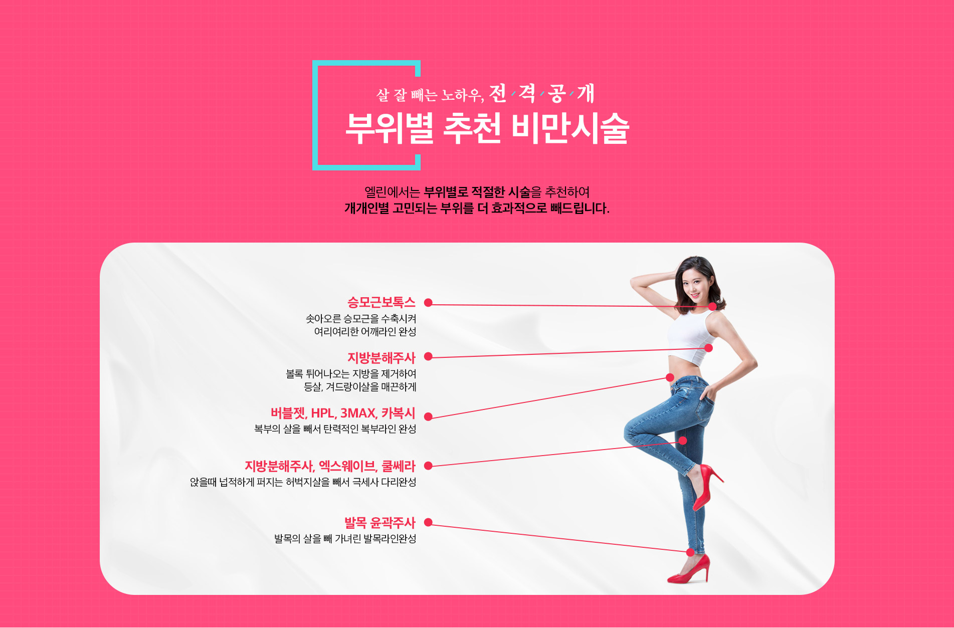 엘린의원 비만클리닉 부위별 추천 비만시술